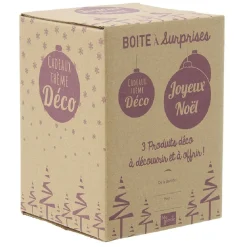 Boîte cadeau surprise déco bougie roses éternelles