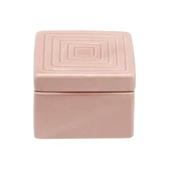 Boîte carrée céramique rose 11x11x8cm < Gifi