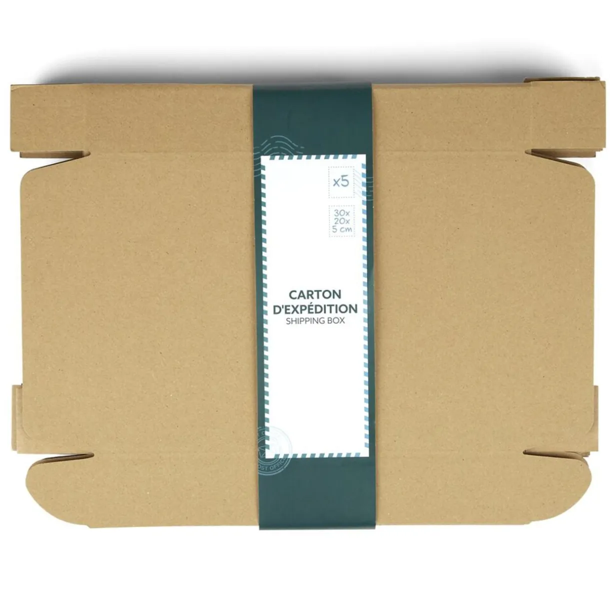 Boîte carton d'expédition marron x5 format 30x20xH5cm < Gifi Clearance