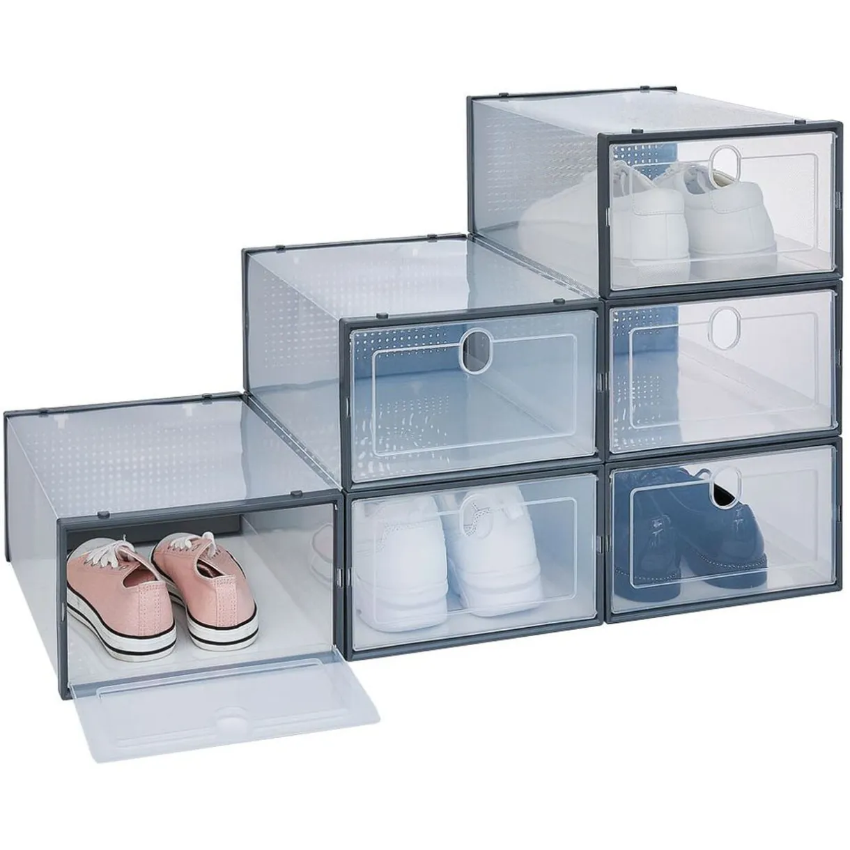 Boîte à chaussures plastique transparent x2 < Gifi Hot