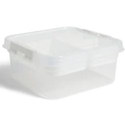 Boîte à compartiments 2 niveaux de rangement 26x25xH11cm < Gifi New