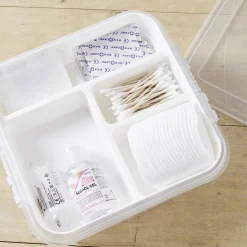 Boîte à compartiments 2 niveaux de rangement 26x25xH11cm < Gifi New