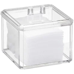 Boîte à coton plastique transparent < Gifi Outlet