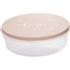 Boîte à crêpes ronde avec couvercle imprimé cuisine Ø28xH9cm (4 modèles)