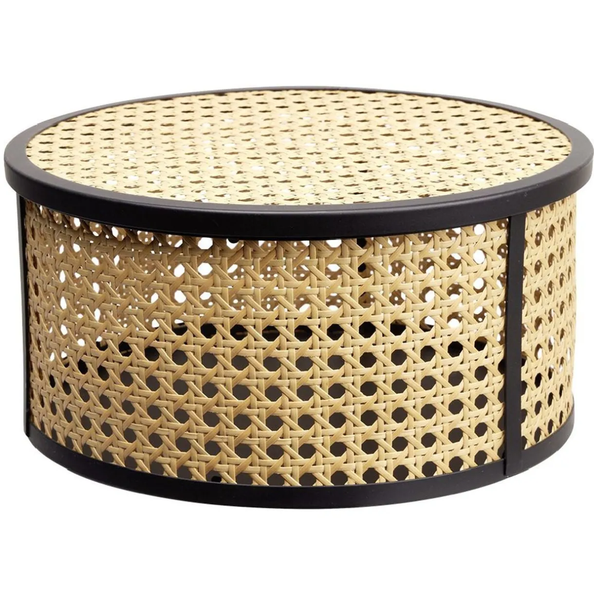 Boîte déco cannage rotin naturel noir Ø26 cm < Gifi Sale