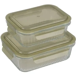 Boîte de conservation en verre avec couvercle plastique 640ml