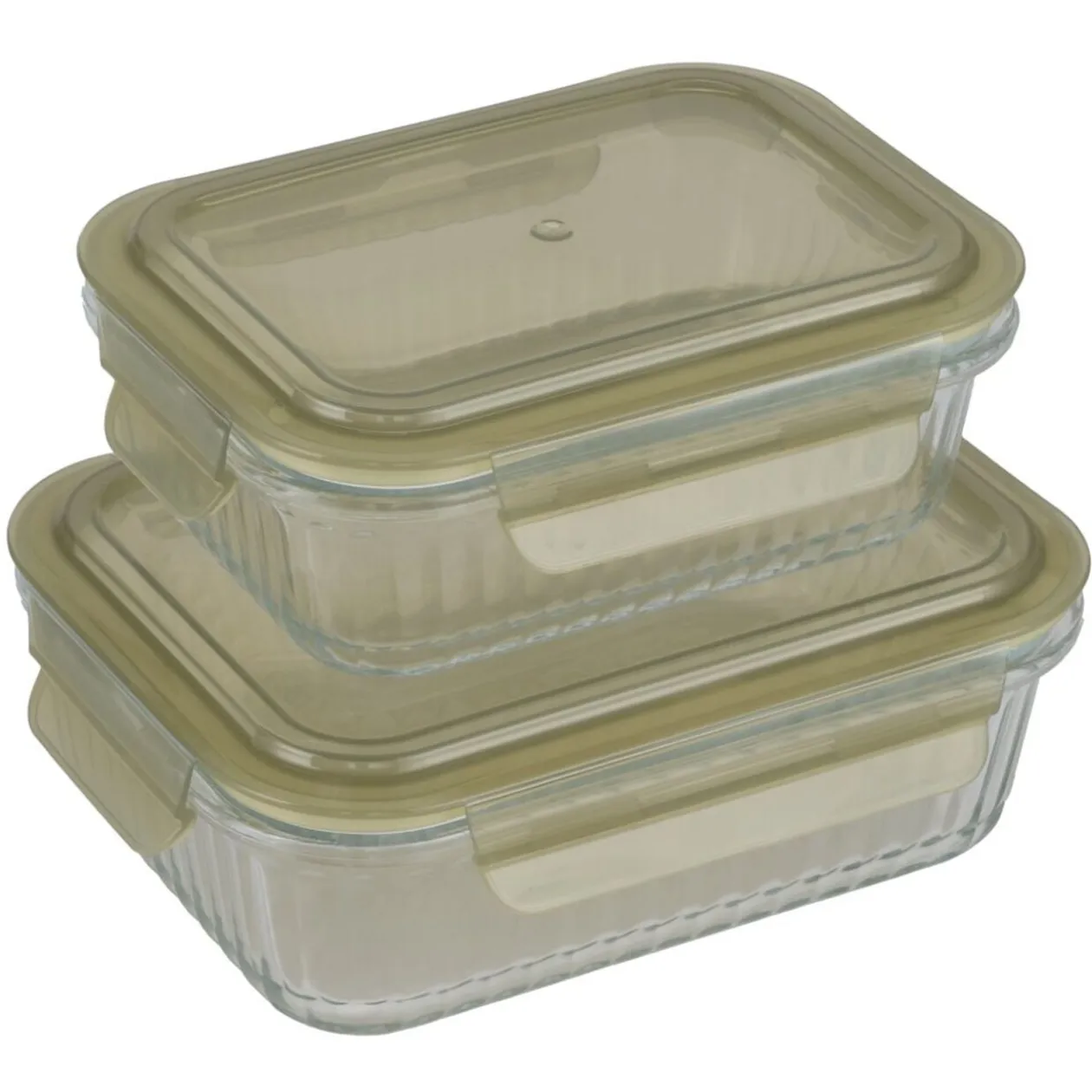 Boîte de conservation en verre avec couvercle plastique 640ml