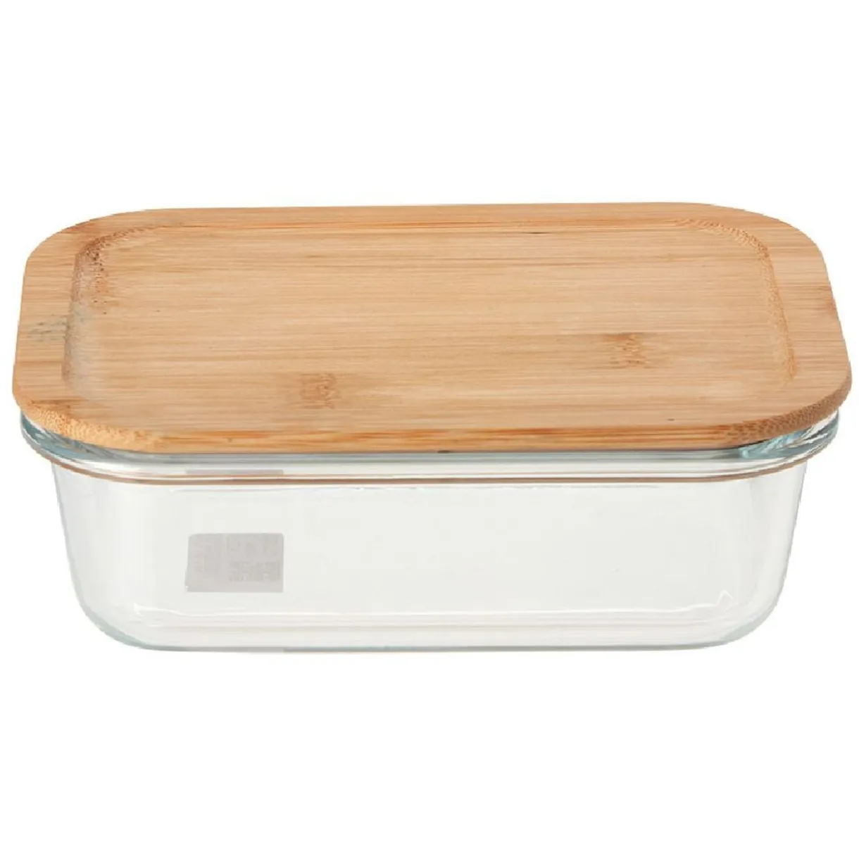 Boîte de conservation en verre avec couvercle bambou 1,04 L < Gifi Discount