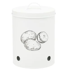 Boîte de conservation pour pommes de terre en métal blanc < Gifi Hot