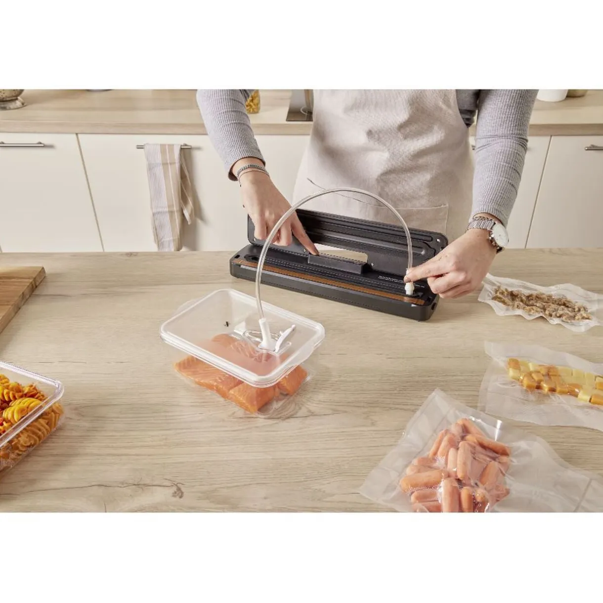 Boîte de conservation sous vide 1L - 18,5x16,5xH6,2cm < Gifi Sale