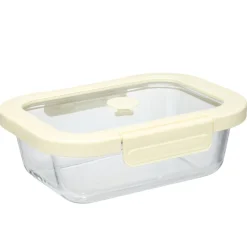 Boîte de conservation verre et plastique blanc 650ml < Gifi Discount