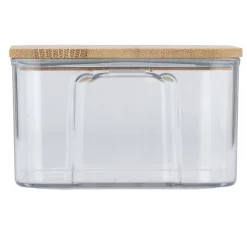 Boîte de conservation x8 plastique et couvercle bambou 370/680/950/1300/1800ml < Gifi Outlet