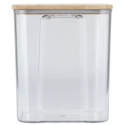 Boîte de conservation x8 plastique et couvercle bambou 370/680/950/1300/1800ml < Gifi Outlet
