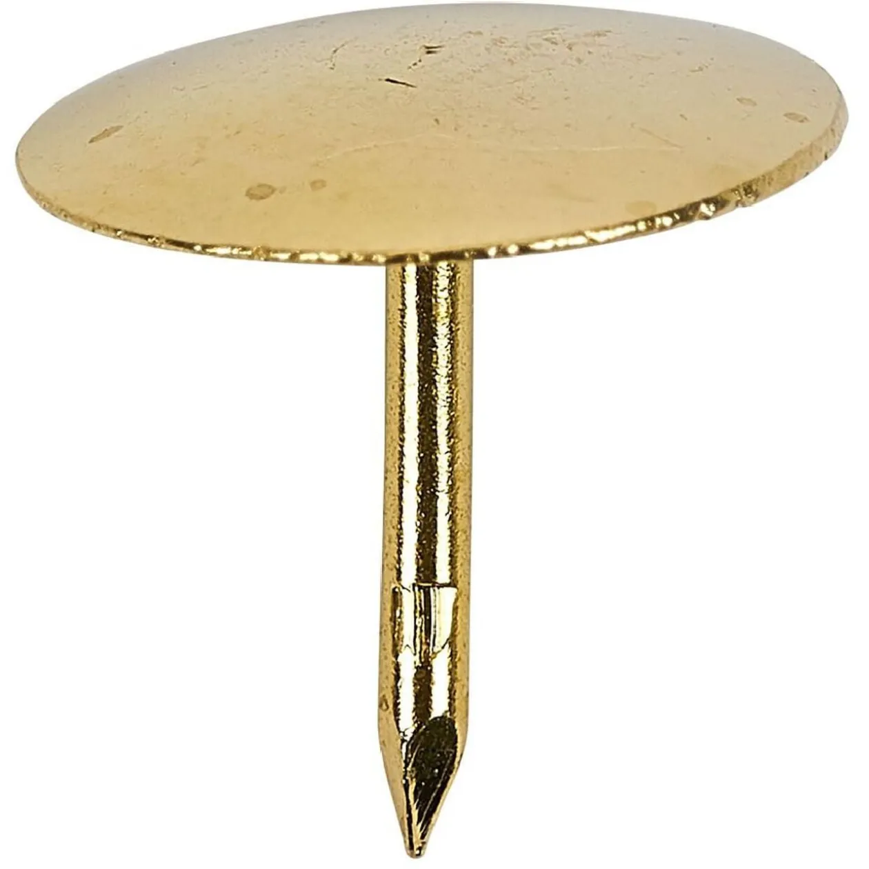 Boîte de 100 punaises plates métal doré