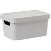 Boîte de rangement avec couvercle grise 3,6 L < Gifi Hot