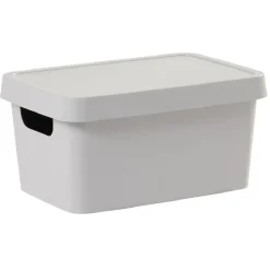 Boîte de rangement avec couvercle grise 3,6 L < Gifi Hot