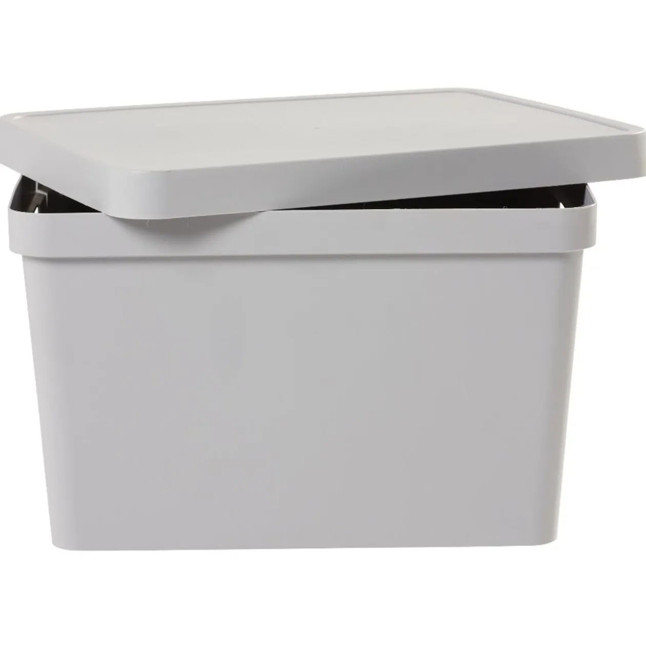Boîte de rangement avec couvercle grise 17 L