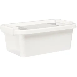 Boîte de rangement avec couvercle blanc transparent 4L < Gifi Sale