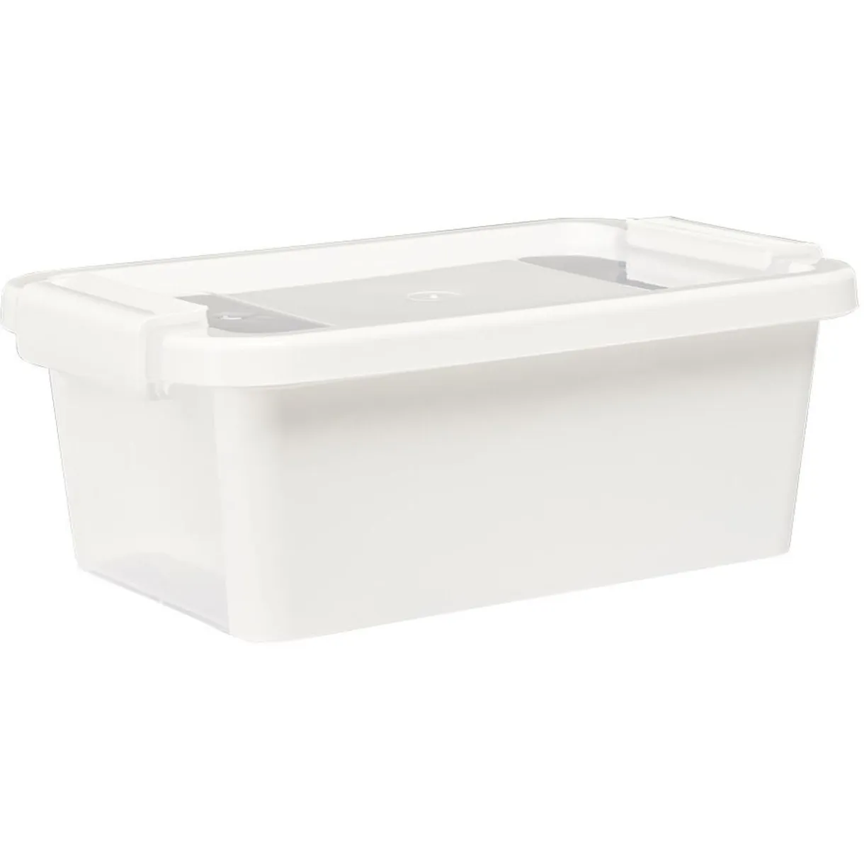 Boîte de rangement avec couvercle blanc transparent 4L < Gifi Sale