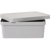 Boîte de rangement avec couvercle grise 11 L