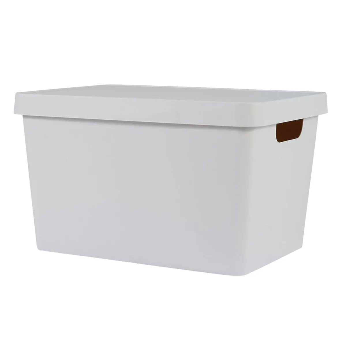 Boîte de rangement avec couvercle beige 11 L