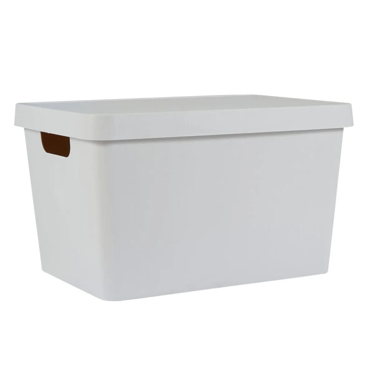 Boîte de rangement avec couvercle beige 11 L