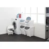 Boîte de rangement blanche avec couvercle 20L