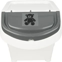 Boîte de rangement blanche avec couvercle 20L