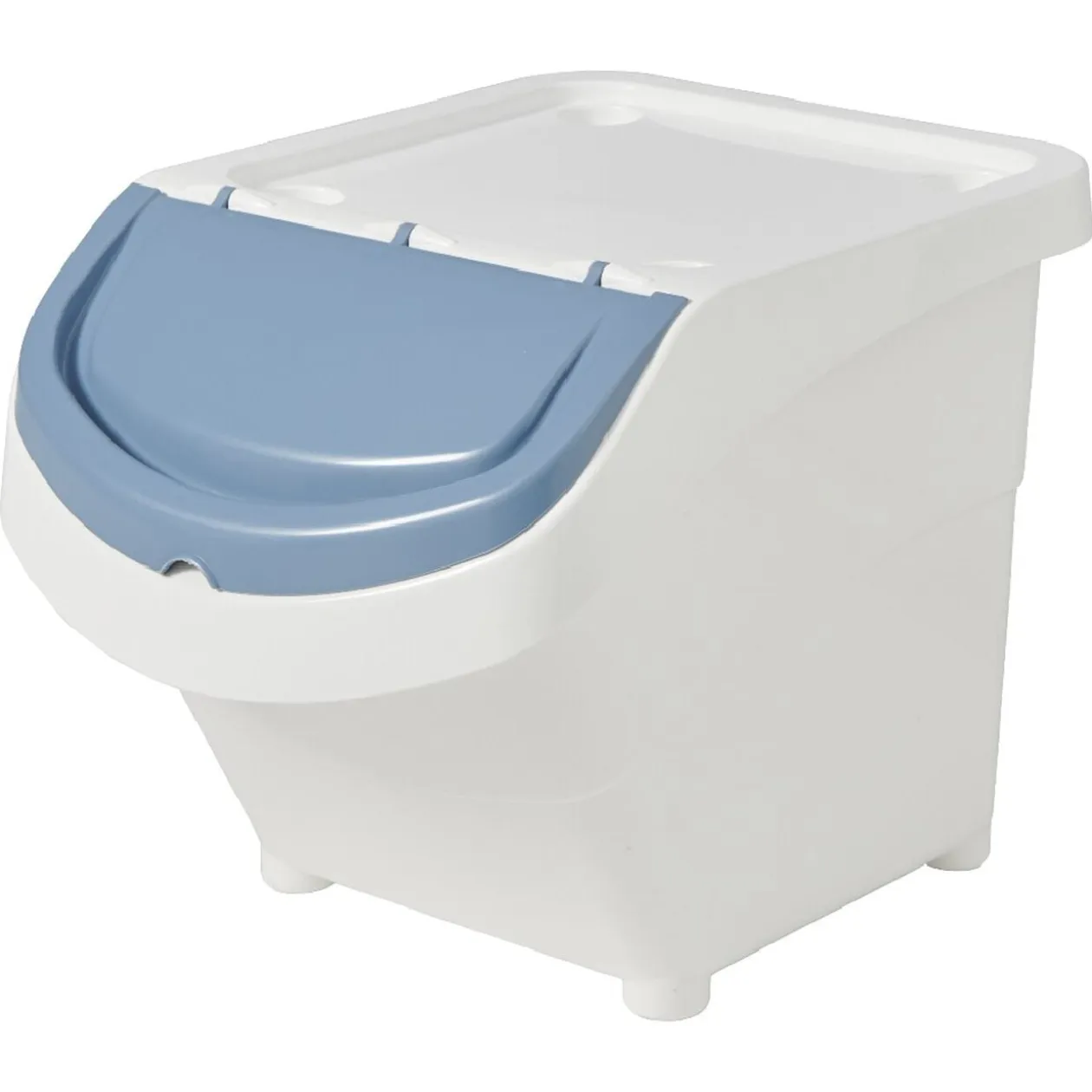 Boîte de rangement blanche avec couvercle 20L