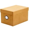 Boîte de rangement carrée velours marron 18x15xH25cm - Taille S < Gifi Clearance
