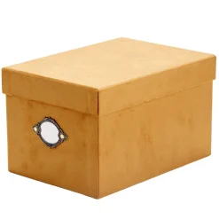 Boîte de rangement carrée velours marron 18x15xH25cm - Taille S < Gifi Clearance