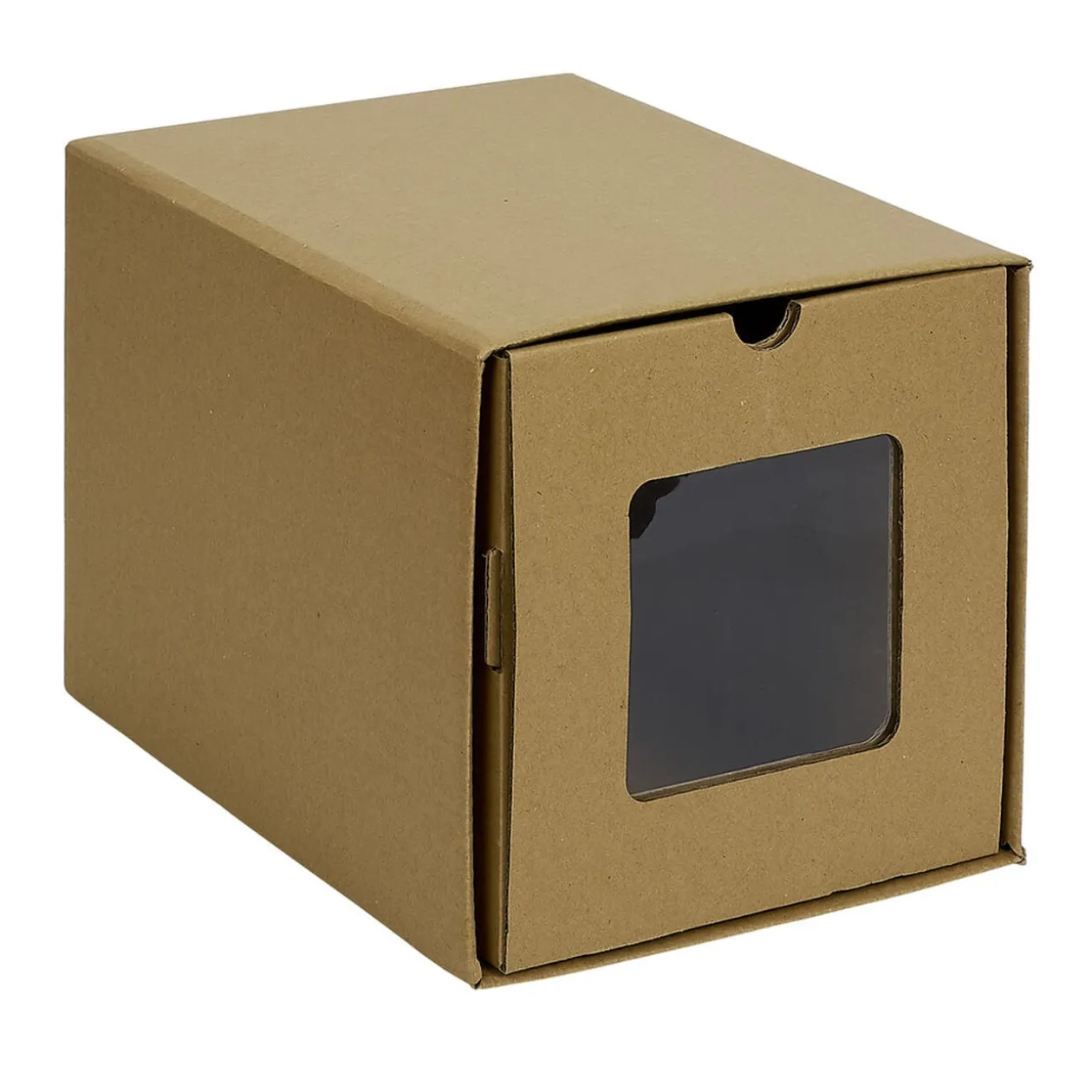 Boîte de rangement en carton avec fenêtre transparente 34x23xH24cm