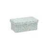 Boîte de rangement en carton et coton 24,5x13xH10cm modèle 2 - Taille S
