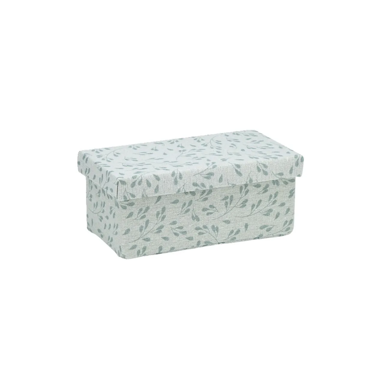 Boîte de rangement en carton et coton 24,5x13xH10cm modèle 2 - Taille S