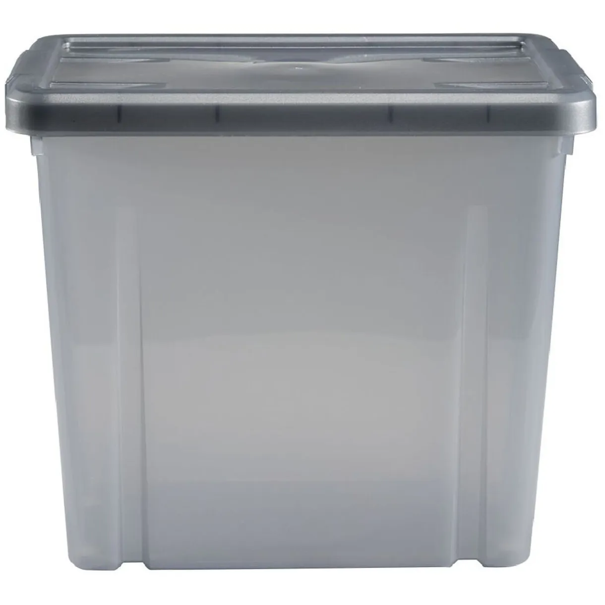 Boîte de rangement en plastique gris fumée 8,8L < Gifi Outlet