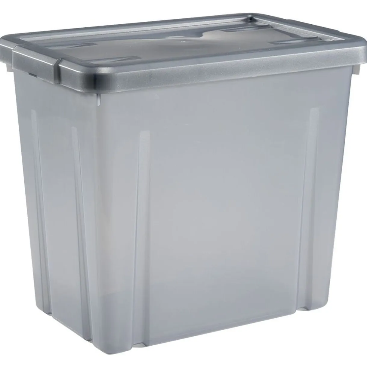 Boîte de rangement en plastique gris fumée 8,8L < Gifi Outlet