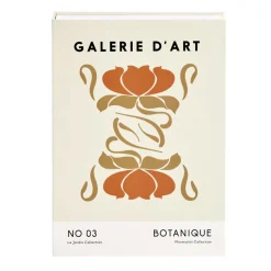 Boîte de rangement forme livre déco Galerie d'art 25x18xÉp3,7cm (2 modèles)