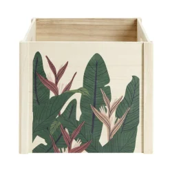 Boîte de rangement ouverte en bois 34x28xH34cm (2 modèles)