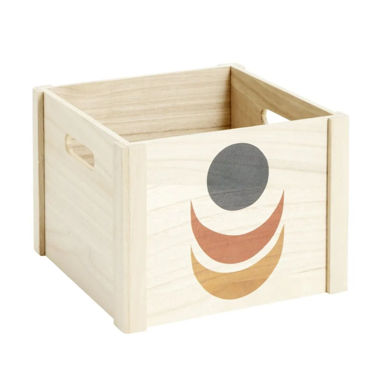 Boîte de rangement ouvert en bois 25x18xH25cm (2 modèles) < Gifi Sale