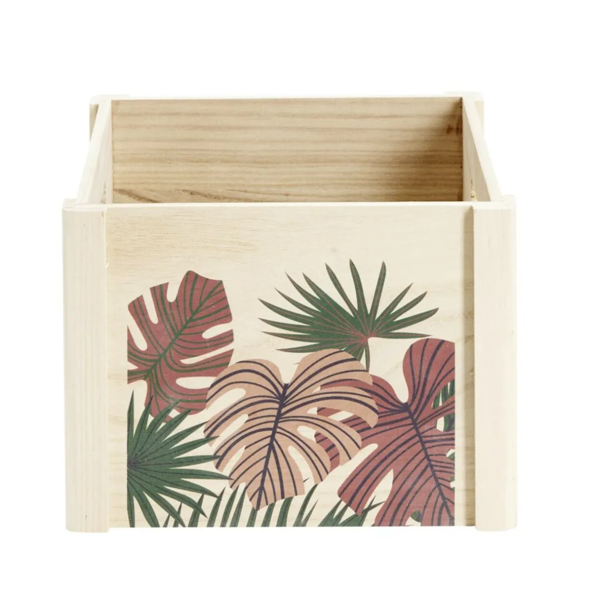 Boîte de rangement ouvert en bois 25x18xH25cm (2 modèles) < Gifi Sale