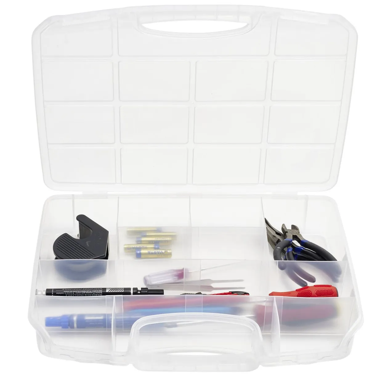 Boîte de rangement plastique 9 compartiments 28,5x36cm