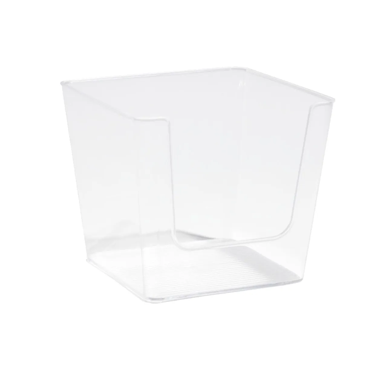 Boîte de rangement salle de bain plastique transparent 16,5x16,5xH14,5 cm < Gifi New