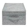 Boîte de rangement tissu tissé avec couvercle 37x25xH16cm (2 modèles)