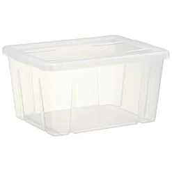 Boîte de rangement transparente avec couvercle 30L < Gifi Online