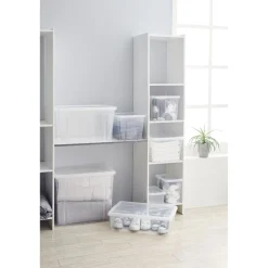 Boîte de rangement transparente avec couvercle 4,4L