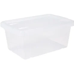 Boîte de rangement transparente avec couvercle 4,4L
