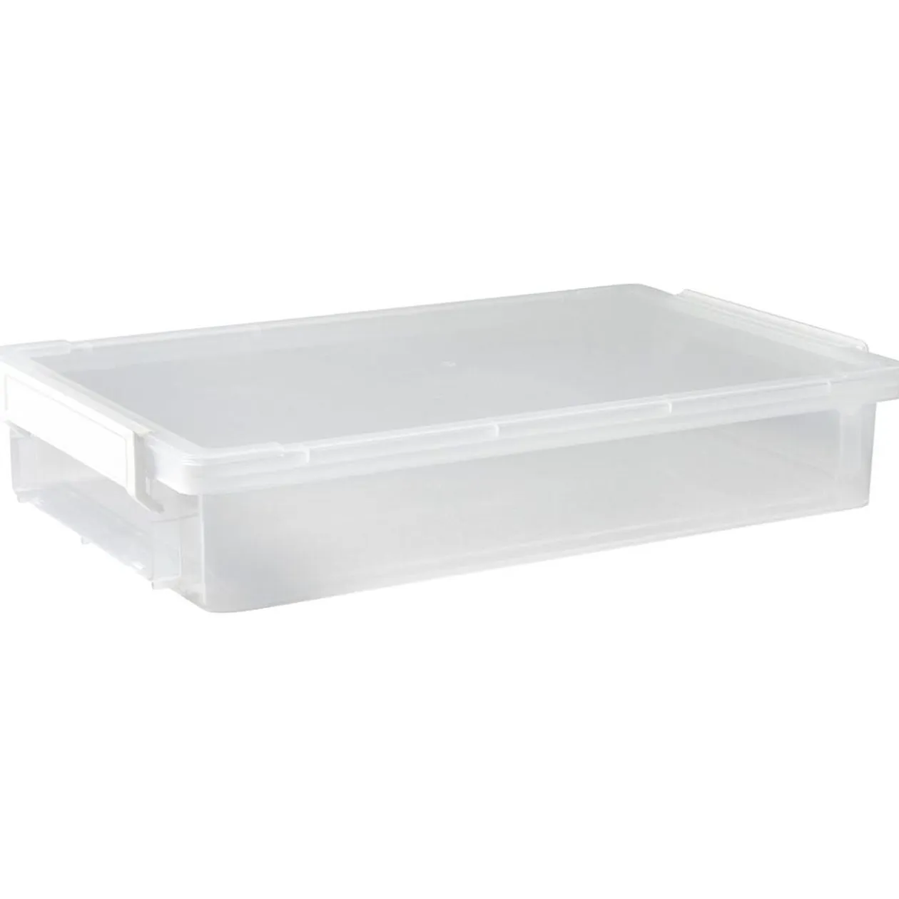 Boîte de rangement transparente A4 fermeture clip 4L