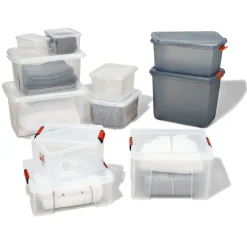 Boîte de rangement transparente à clips 27 L < Gifi Sale