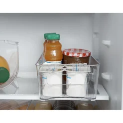 Boîte de rangement étroite transparente pour réfrigérateur