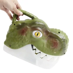 Boîte de rangement tête de dinosaure avec figurines